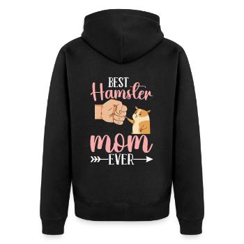 Meilleure maman hamster de tous les temps Hammy - Veste à capuche bio Premium Unisexe - noir - Dos - Nico (187cm)