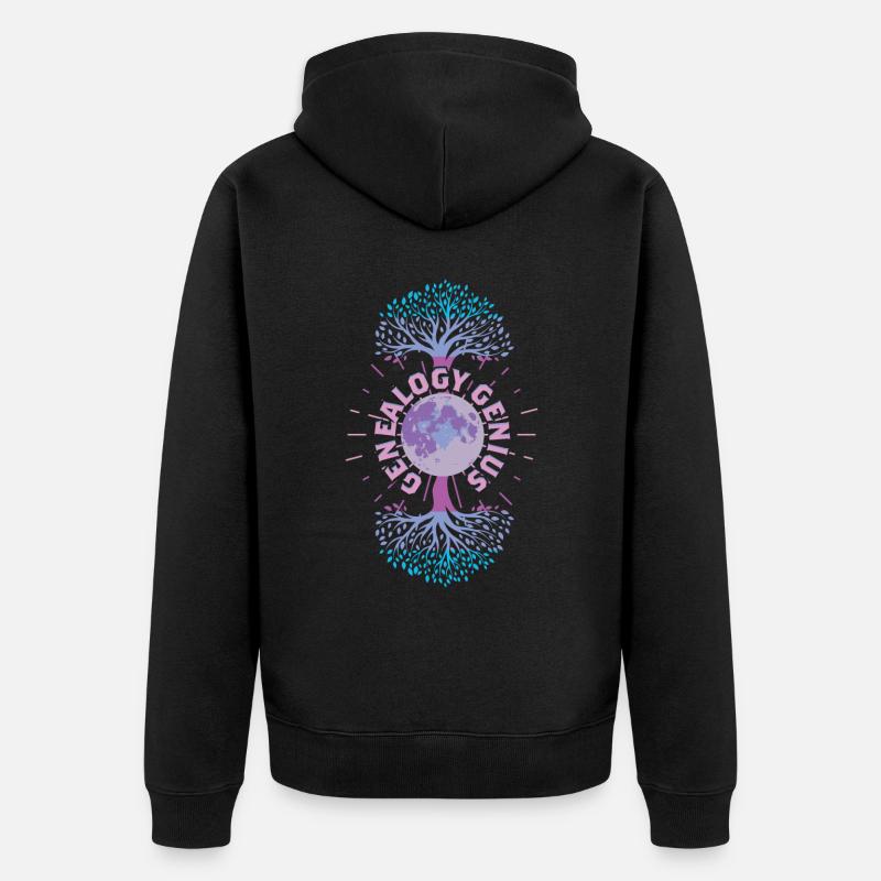 Généalogie Généalogie Généalogie - Veste à capuche bio Premium Unisexe - noir