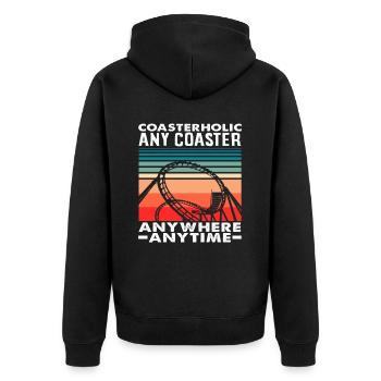 Montagnes russes Fan Coasterholic Passion - Veste à capuche bio Premium Unisexe - noir - Dos - Nico (187cm)