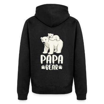 Papa Ours - Veste à capuche bio Premium Unisexe - noir - Dos - Nico (187cm)