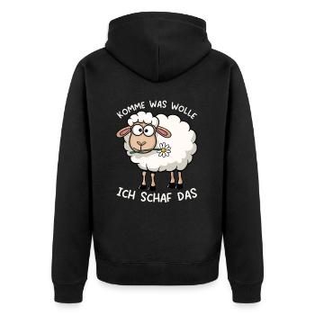 Come on, what do I want sheep that is more motivating - Unisex Premium Organic Zip Hoodie - black - Back - Nico (187cm)