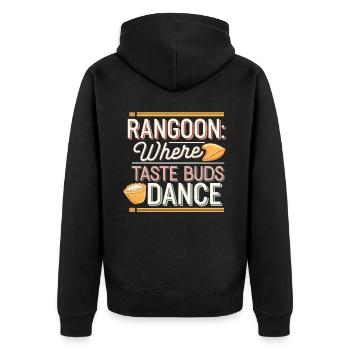 Crab Rangoon Lover American Chinese Sea Food - Unisex Premium Organic Zip Hoodie - black - Back - Nico (187cm)