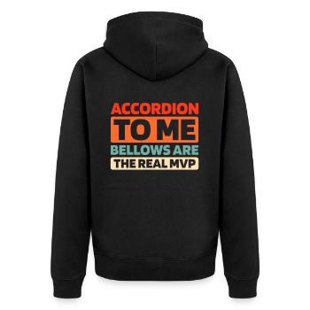 Accordéon - Veste à capuche bio Premium Unisexe - noir - Dos - Nico (187cm)
