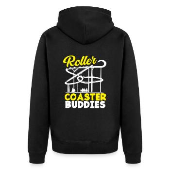 Roller Coaster Friends Aventure - Veste à capuche bio Premium Unisexe - noir - Dos - Nico (187cm)