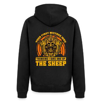 Dein erster Fehler war, zu denken, ich sei einer der - Unisex Premium Bio Zip Hoodie - Schwarz - Hinten - Nico (187cm)