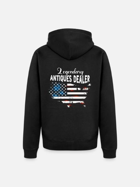 Antique Dealer US - Unisex Premium Organic Zip Hoodie - black