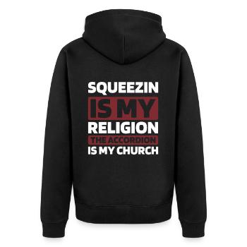 Accordéon - Veste à capuche bio Premium Unisexe - noir - Dos - Nico (187cm)