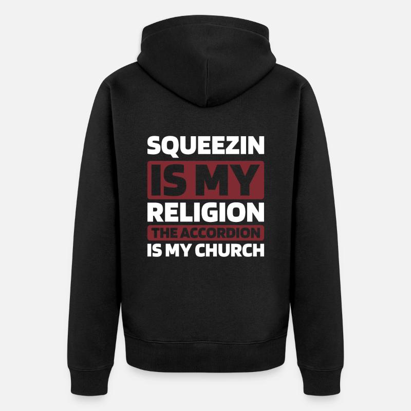 Accordéon - Veste à capuche bio Premium Unisexe - noir