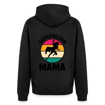 Maman Super-héroïne Maman - Veste à capuche bio Premium Unisexe - noir - Dos - Nico (187cm)