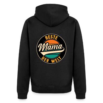 Meilleure maman du monde - Veste à capuche bio Premium Unisexe - noir - Dos - Nico (187cm)