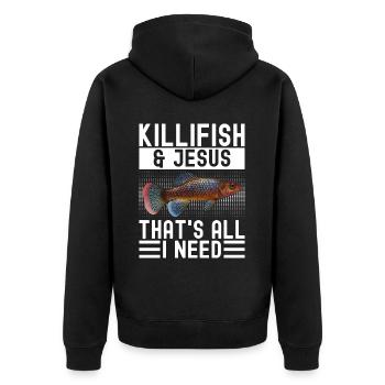 Killifisch Aquarium Amateurs de poissons - Veste à capuche bio Premium Unisexe - noir - Dos - Nico (187cm)
