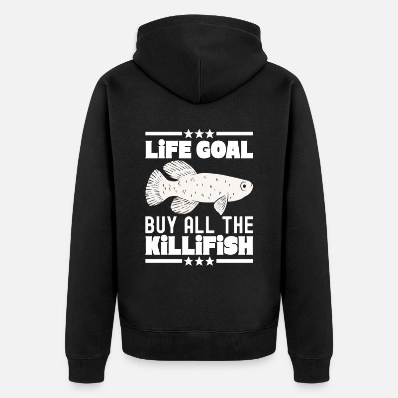 Killifisch Aquarium Amateurs de poissons - Veste à capuche bio Premium Unisexe - noir