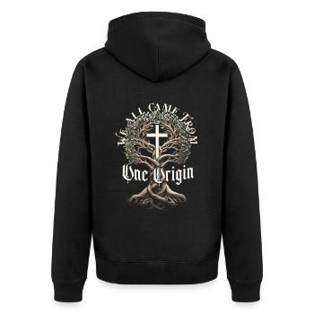 Ahnenforscher Genealogie Ahnenforschung Religion - Unisex Premium Bio Zip Hoodie - Schwarz - Hinten - Nico (187cm)