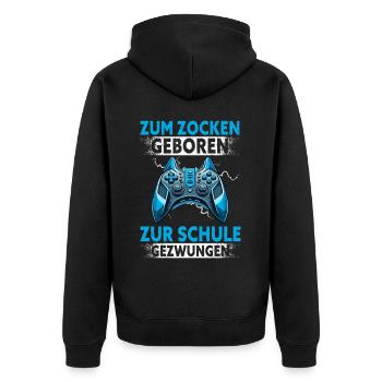 Gaming Gamer Gamer Video Player Console PC Gaming - Unisex Premium Organic Zip Hoodie - black - Back - Nico (187cm)