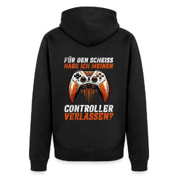 Gaming Gamer Gamer Video Player Console PC Gaming - Unisex Premium Organic Zip Hoodie - black - Back - Nico (187cm)