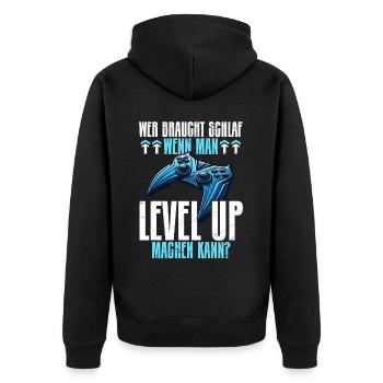 Gaming Gamer Gamer Video Player Console PC Gaming - Unisex Premium Organic Zip Hoodie - black - Back - Nico (187cm)