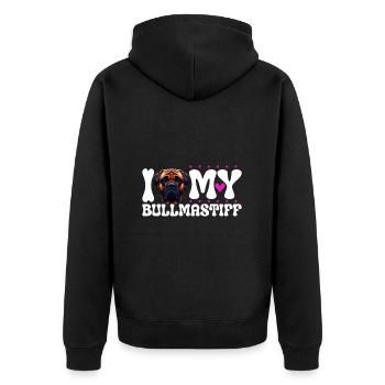 J'adore mon Bullmastiff - Veste à capuche bio Premium Unisexe - noir - Dos - Nico (187cm)