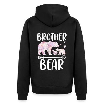 Frère Ours - Veste à capuche bio Premium Unisexe - noir - Dos - Nico (187cm)