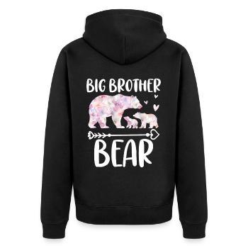 Grand frère ours - Veste à capuche bio Premium Unisexe - noir - Dos - Nico (187cm)