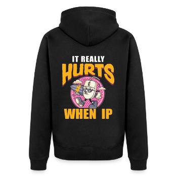 IT Geek, PC Accessories Storage Devices Evolution - Unisex Premium Organic Zip Hoodie - black - Back - Nico (187cm)