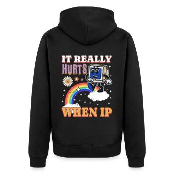 IT Geek, PC Accessories Storage Devices Evolution - Unisex Premium Organic Zip Hoodie - black - Back - Nico (187cm)