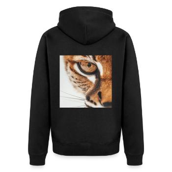 Karakal - Unisex Premium Bio Zip Hoodie - Schwarz - Hinten - Nico (187cm)