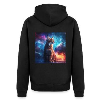 Karakal - Unisex Premium Bio Zip Hoodie - Schwarz - Hinten - Nico (187cm)