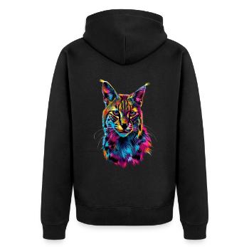 Karakal - Unisex Premium Bio Zip Hoodie - Schwarz - Hinten - Nico (187cm)