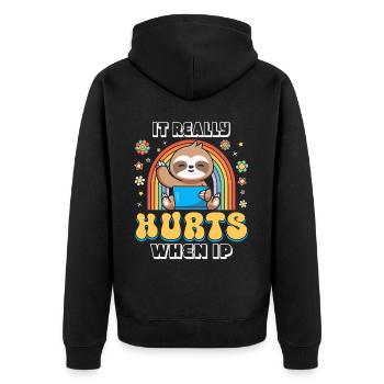 IT Geek, PC Accessories Storage Devices Evolution - Unisex Premium Organic Zip Hoodie - black - Back - Nico (187cm)