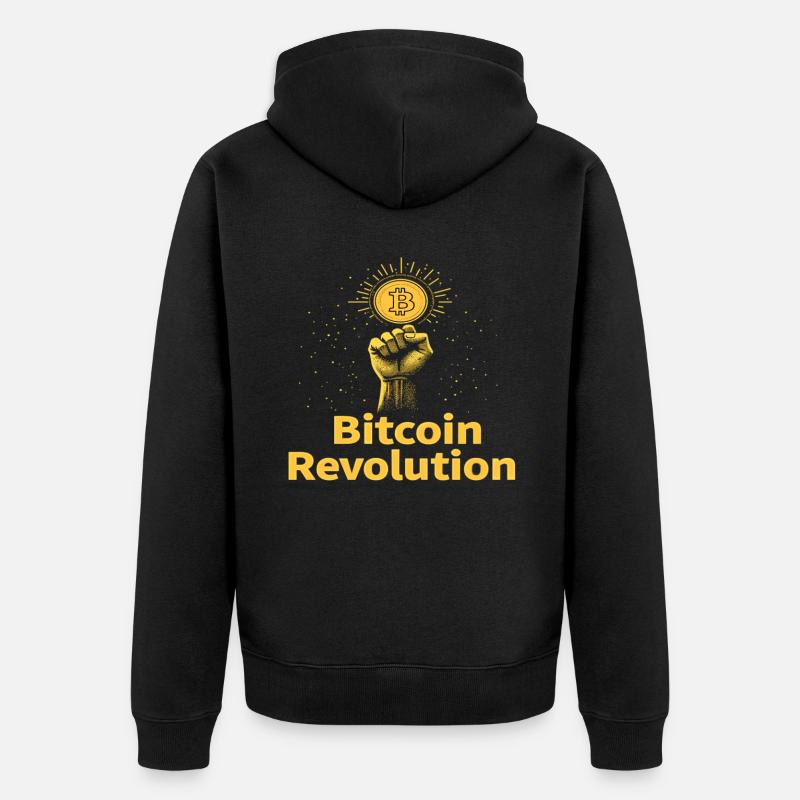Révolution Bitcoin - Veste à capuche bio Premium Unisexe - noir