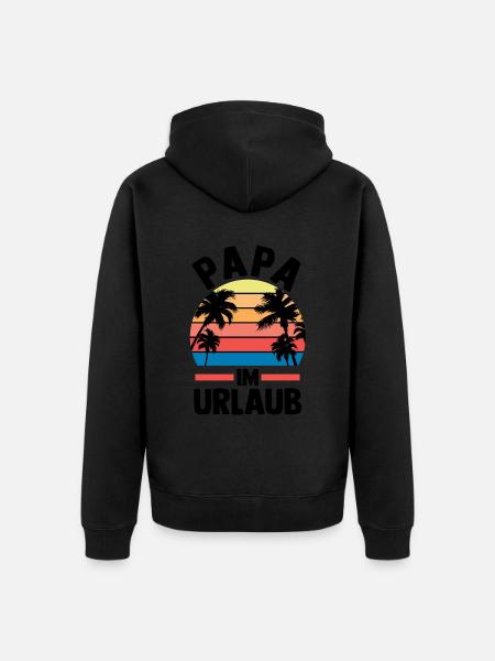 Vacation Vacationer Father Dad - Unisex Premium Organic Zip Hoodie - black