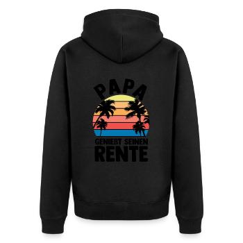 Vacation Vacationer Father Dad - Unisex Premium Organic Zip Hoodie - black - Back - Nico (187cm)