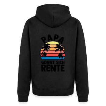 Vacation Vacationer Father Dad - Unisex Premium Organic Zip Hoodie - black - Back - Nico (187cm)