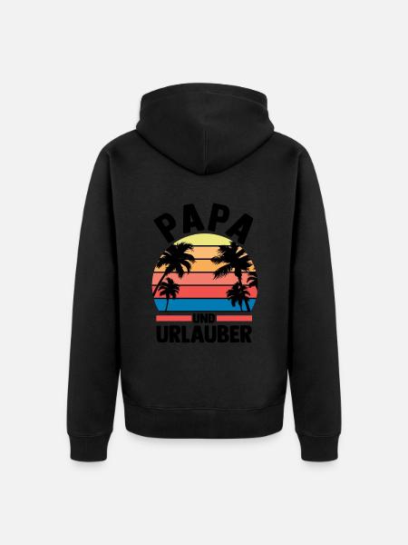 Vacation Vacationer Father Dad - Unisex Premium Organic Zip Hoodie - black