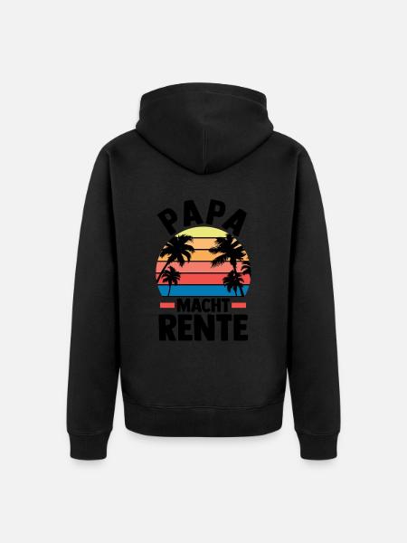 Vacation Vacationer Father Dad - Unisex Premium Organic Zip Hoodie - black