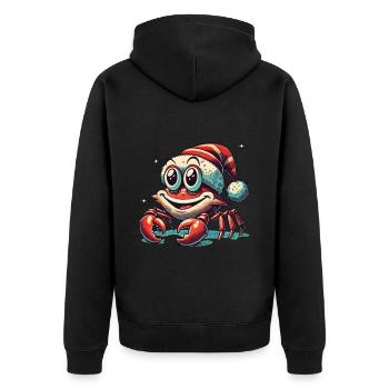 Noël Joyeux Cancer Avec Chapeau - Veste à capuche bio Premium Unisexe - noir - Dos - Nico (187cm)