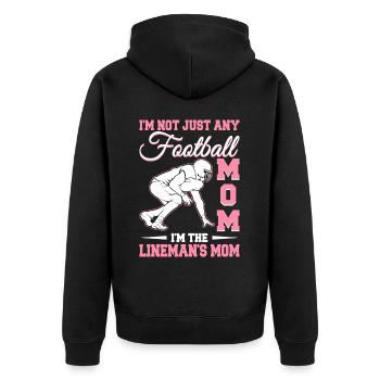Maman de football La mère du monteur de ligne Maman de football - Veste à capuche bio Premium Unisexe - noir - Dos - Nico (187cm)