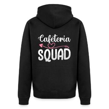 Cafétéria Squad Déjeuner Lady - Veste à capuche bio Premium Unisexe - noir - Dos - Nico (187cm)