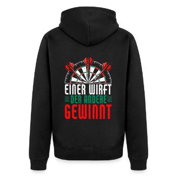 Fléchettes Jeu de fléchettes Jeu de fléchettes Jeu de fléchettes - Veste à capuche bio Premium Unisexe - noir - Dos - Nico (187cm)