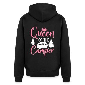 Rv Camping Wohnmobil Camping Girl Wohnmobil - Unisex Premium Bio Zip Hoodie - Schwarz - Hinten - Nico (187cm)