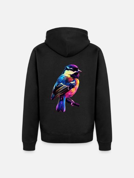 Meise - Unisex Premium Bio Zip Hoodie - Schwarz