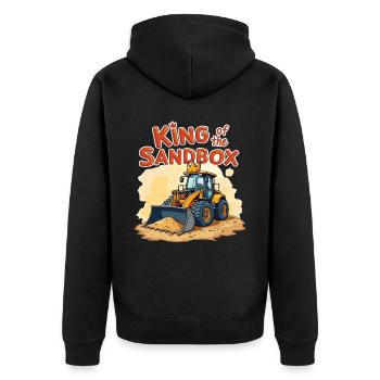 Roi du bac à sable - Funny Excavator Kids - Veste à capuche bio Premium Unisexe - noir - Dos - Nico (187cm)