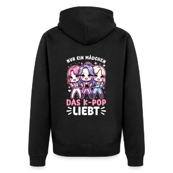 K-Pop Korean Music Kpop Fans Kdrama - Unisex Premium Organic Zip Hoodie - black - Back - Nico (187cm)