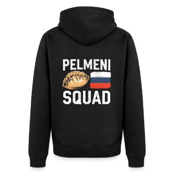 Pelmeni Cuisine russe - Veste à capuche bio Premium Unisexe - noir - Dos - Nico (187cm)