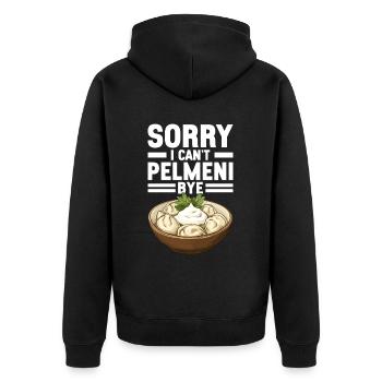 Pelmeni Cuisine russe - Veste à capuche bio Premium Unisexe - noir - Dos - Nico (187cm)