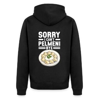 Pelmeni Cuisine russe - Veste à capuche bio Premium Unisexe - noir - Dos - Nico (187cm)
