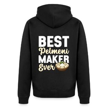 Pelmeni Cuisine russe - Veste à capuche bio Premium Unisexe - noir - Dos - Nico (187cm)