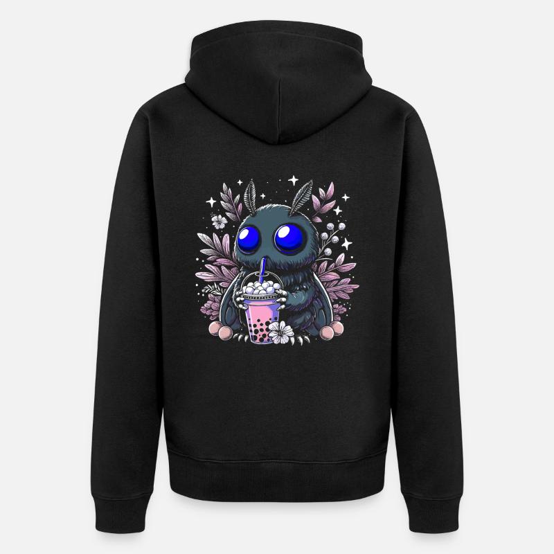 Thé à bulles Mothman - Veste à capuche bio Premium Unisexe - noir