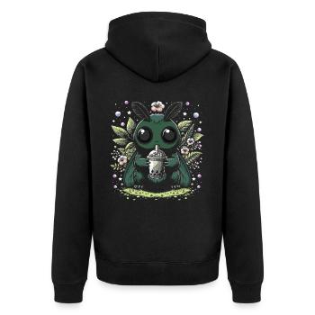 Thé à bulles Mothman - Veste à capuche bio Premium Unisexe - noir - Dos - Nico (187cm)
