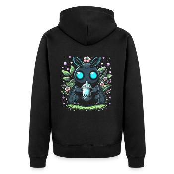 Thé à bulles Mothman - Veste à capuche bio Premium Unisexe - noir - Dos - Nico (187cm)